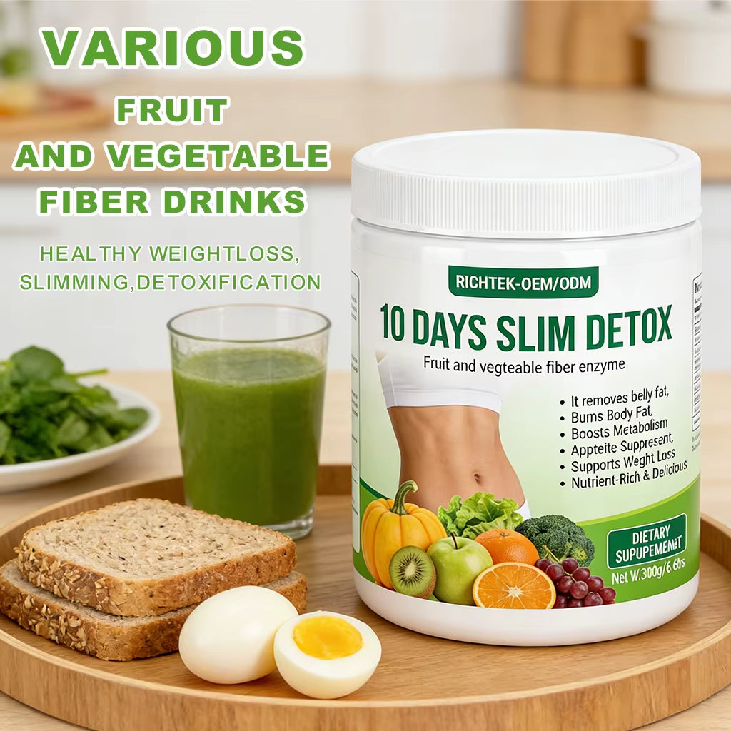 RICHTEK 10 Days Slim Detox 30 Servings Fruit and Vegetable Fiber Powder