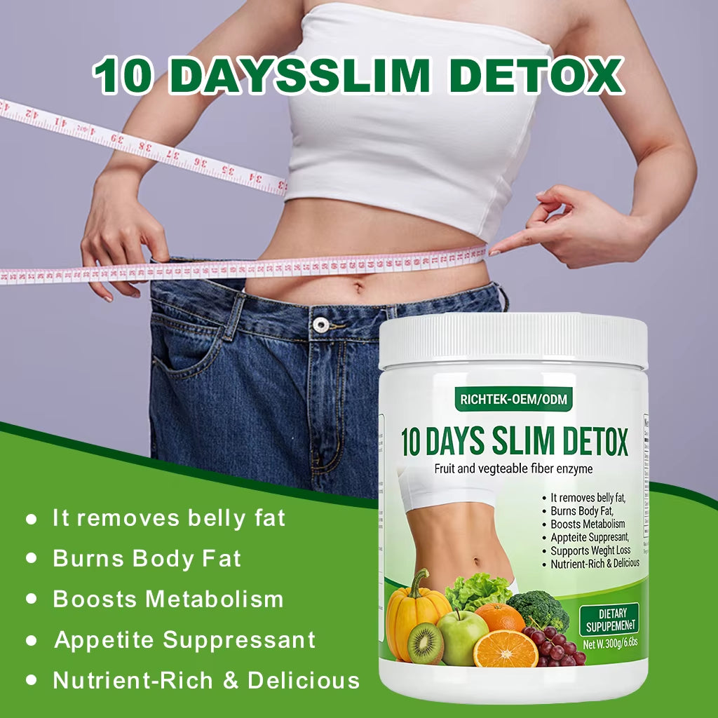 RICHTEK 10 Days Slim Detox 30 Servings Fruit and Vegetable Fiber Powder