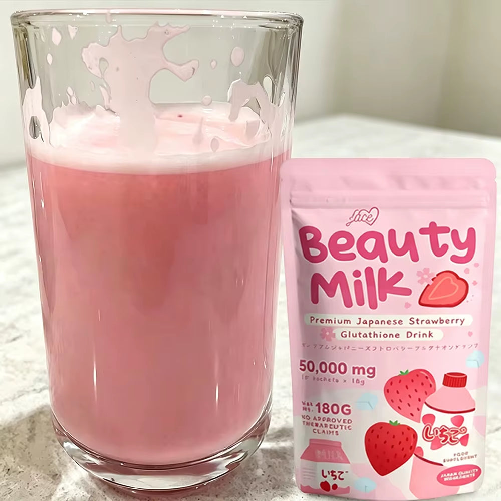 OEM ODM Premium Beauty Milk Powder Skin Whitening Face Strawberry Collagen Pouches Powder Drink Supplement Multi-Flavor Mix
