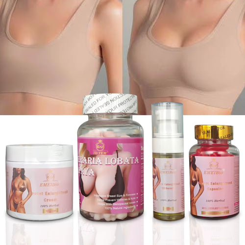 Hot Selling Private Label Herbal Supplement Chest Booster Product Set Plump Breast Enlargement Cream Capsule Gummy Oil Set