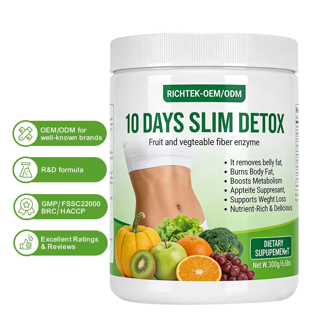 RICHTEK 10 Days Slim Detox 30 Servings Fruit and Vegetable Fiber Powder