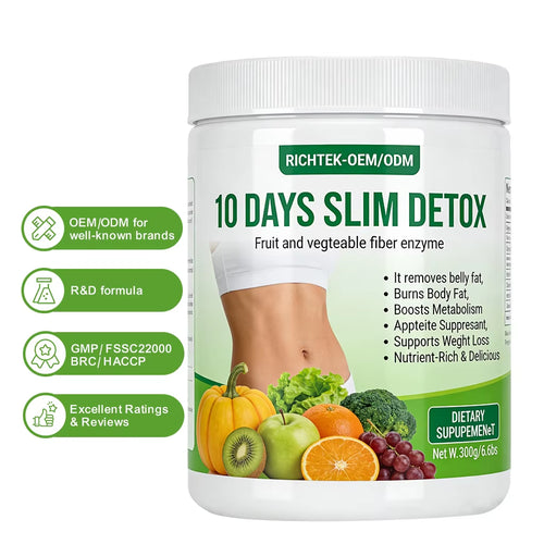 RICHTEK 10 Days Slim Detox 30 Servings Fruit and Vegetable Fiber Powder