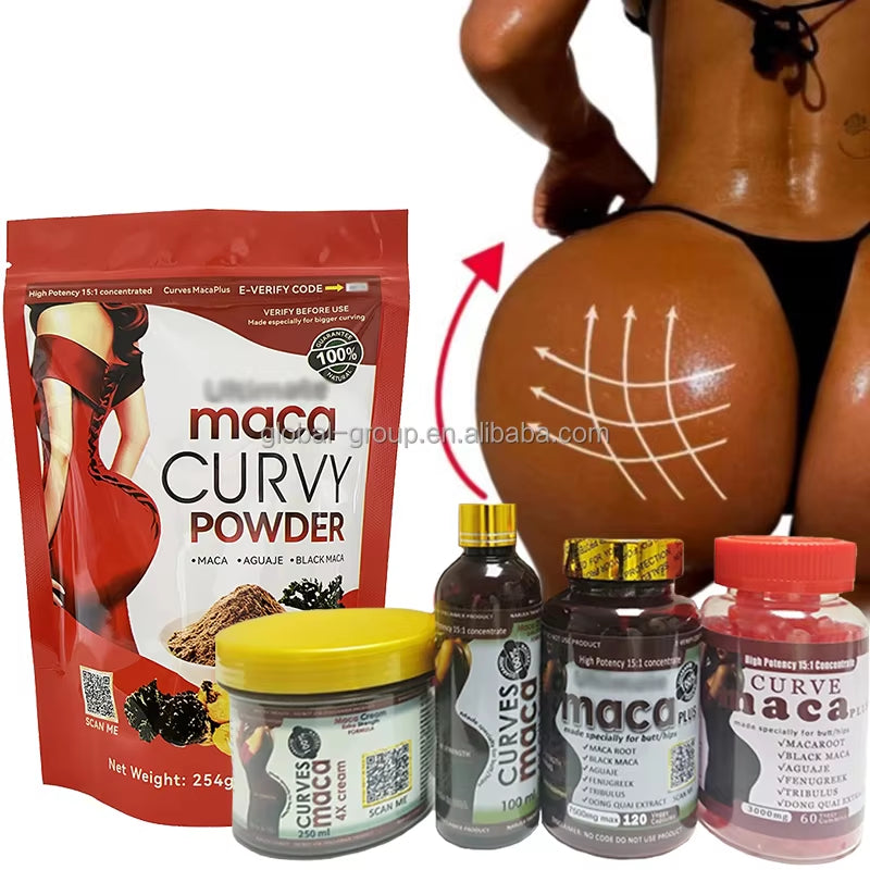 Natural Herbal Ultimate Curves Maca plus Pill Capsules Saw Palmetto Big Butt Maca Butt Booster Butt Enlarging Capsules