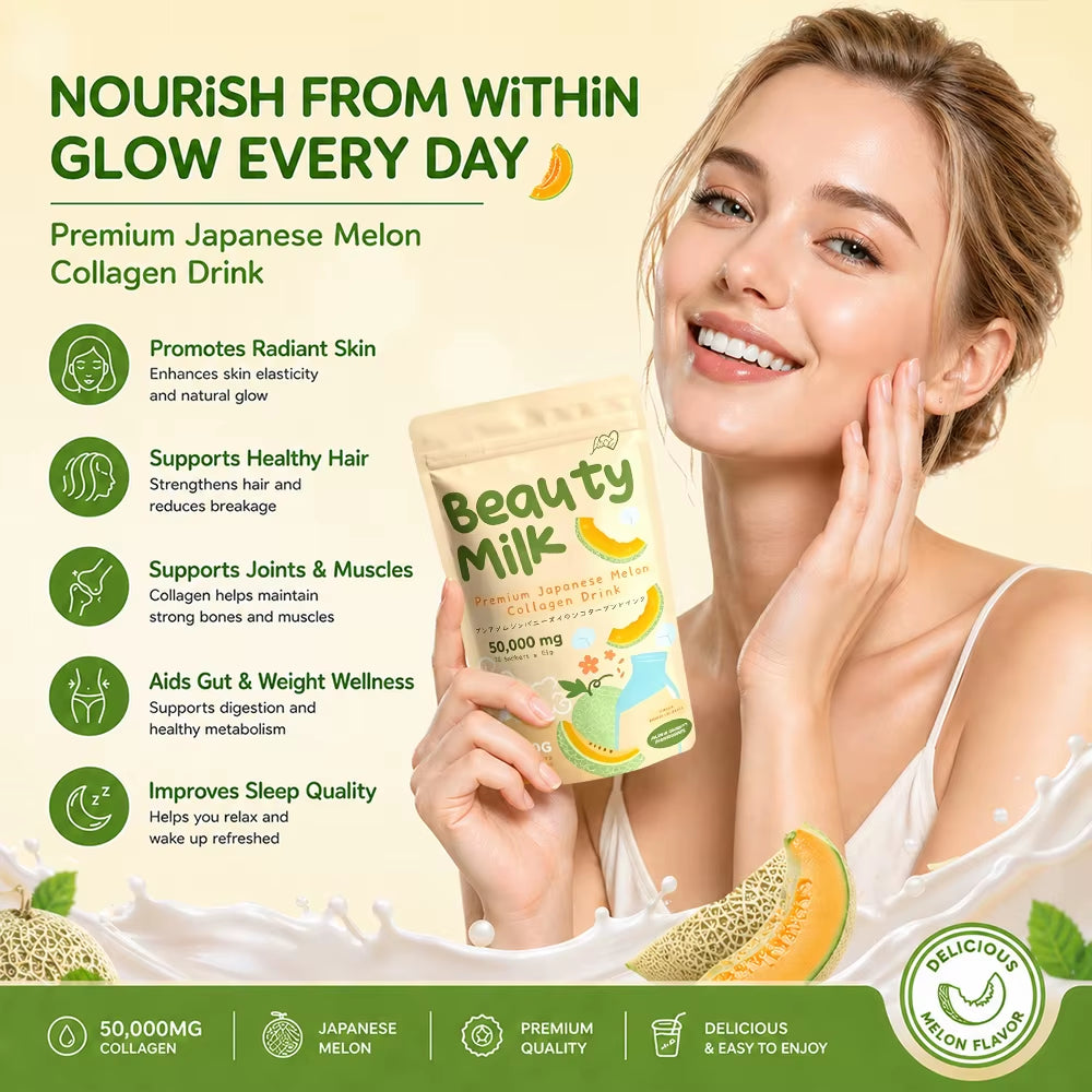 OEM ODM Premium Beauty Milk Powder Skin Whitening Face Strawberry Collagen Pouches Powder Drink Supplement Multi-Flavor Mix